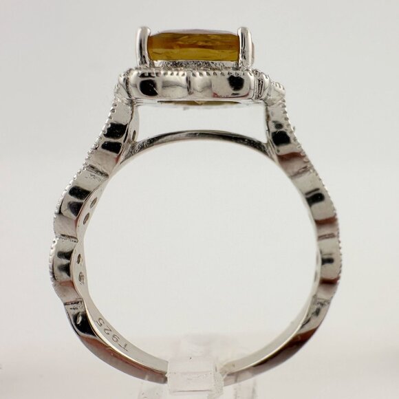 Pretty and Petite Antique Style Lab Created Sultanite Ring Size 8 - Picture 4 of 16